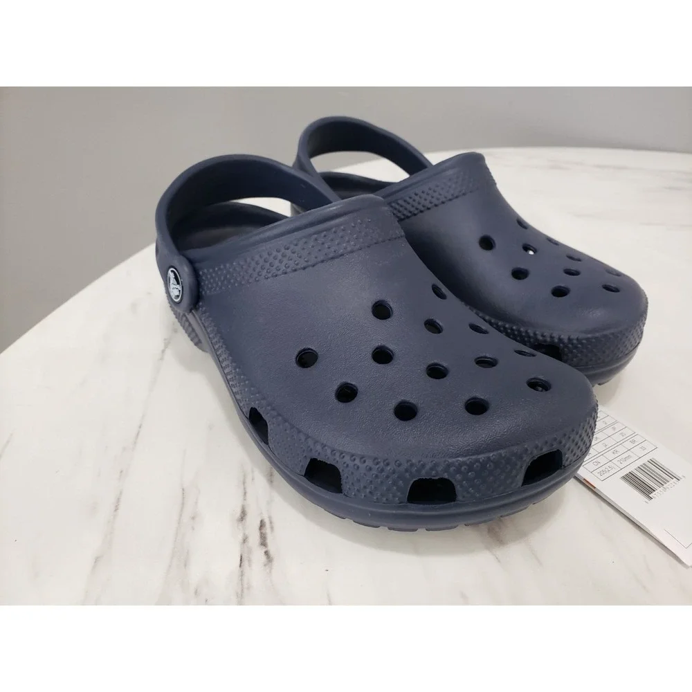 NEW SZ 2 / J2 Crocs CLASSIC KIDS YOUTH ClogS  NAVY blue JUNIOR boy girl